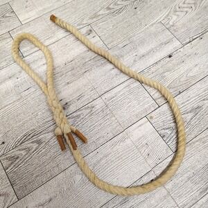 Vtg Western Knotted Rope Loop - Rustic Farmhouse Decor Cowboy Ranch Accent - 25"